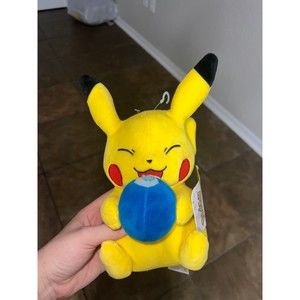 Pikachu with blue blue berry plushy